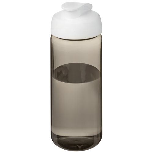 Bouteille sport promotionnelle 600 ml H2O Active® Octave Tritan™ Charbon et Blanc
